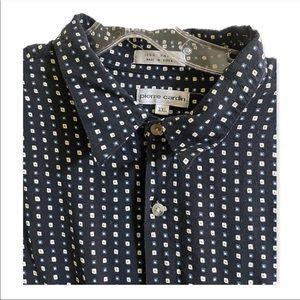 XXL • Pierre Cardin • Vintage Patterned Button Down Shirt • Short Sleeve Unisex